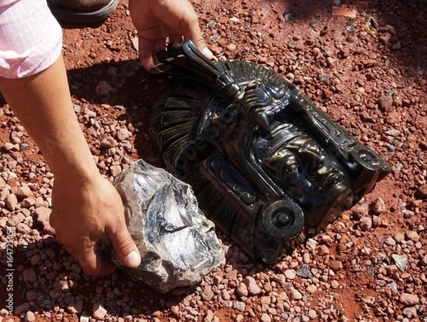 Obraz Mexique obsidienne pierre