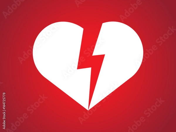 Fototapeta Split heart in half