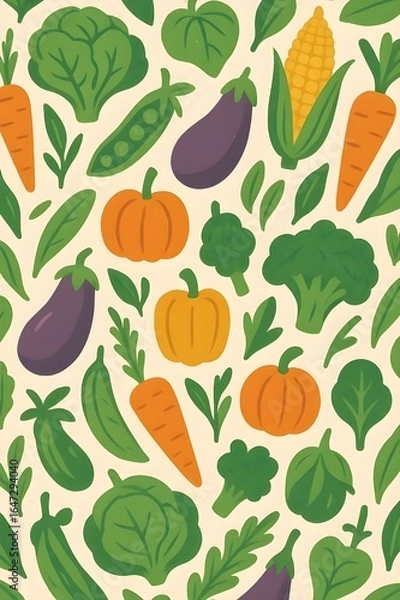 Fototapeta seamless background with vegetables