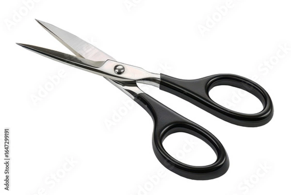Fototapeta black scissors for creative cutting isolated on white or transparent png
