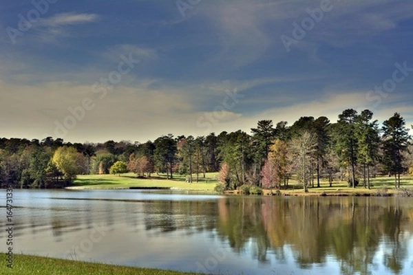 Fototapeta Colourful Landscape with Lake