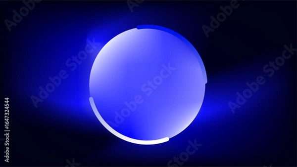 Obraz Gathering light blue circle background