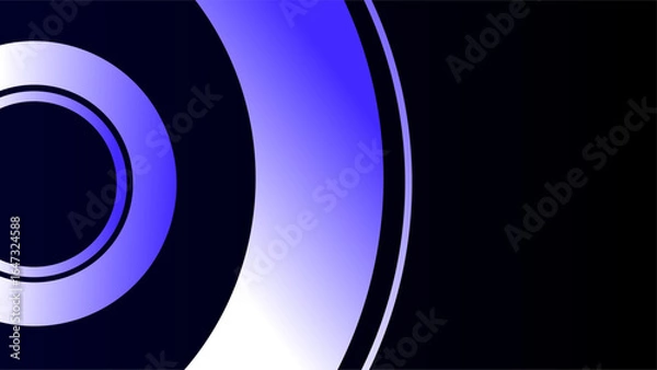 Obraz Half circle border design stylish simple office background