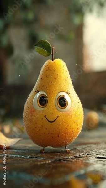 Obraz Cute Cartoon Pear