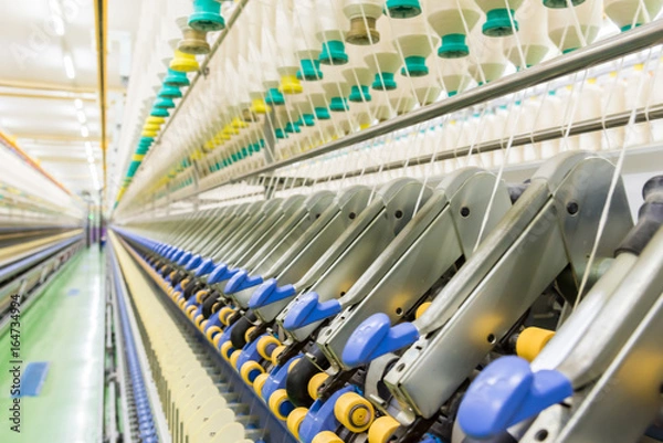 Obraz Coarse cotton factory in spinning production line and a rotating machinery and equipment production company