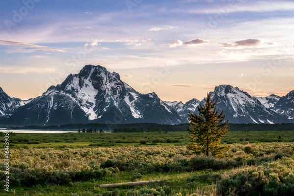 Obraz Mountain Peaks across the Valley