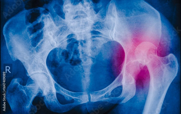 Obraz hip dislocation , x ray image 
