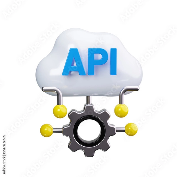 Obraz API endpoint 3d render icons