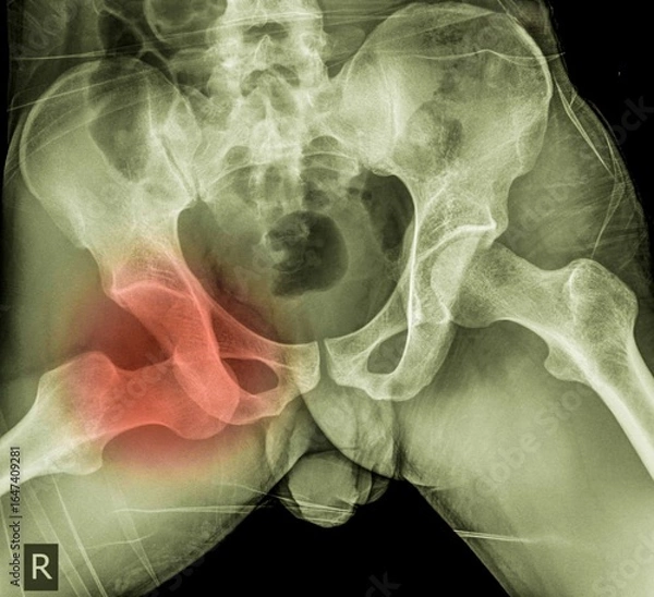 Obraz hip dislocation , x ray image 
