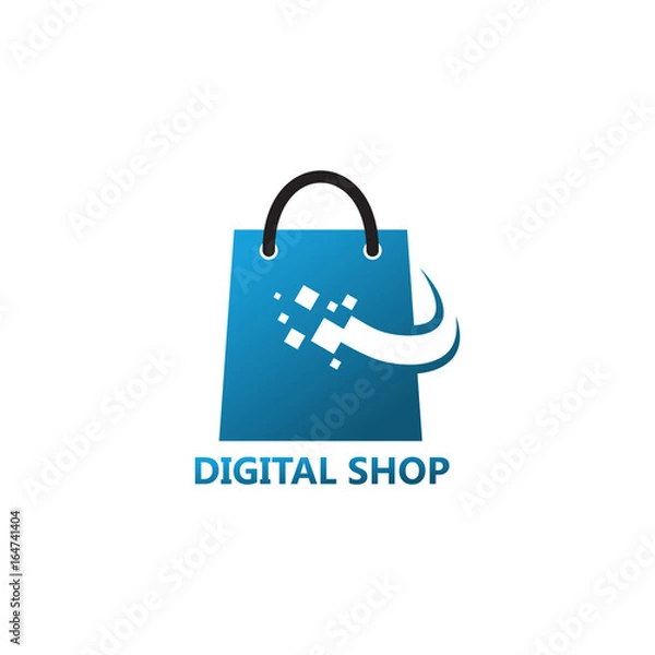 Obraz Shop Digital Logo Template Design