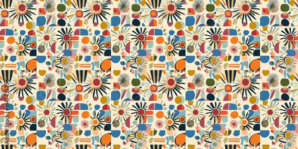 Obraz seamless pattern with floral motiv