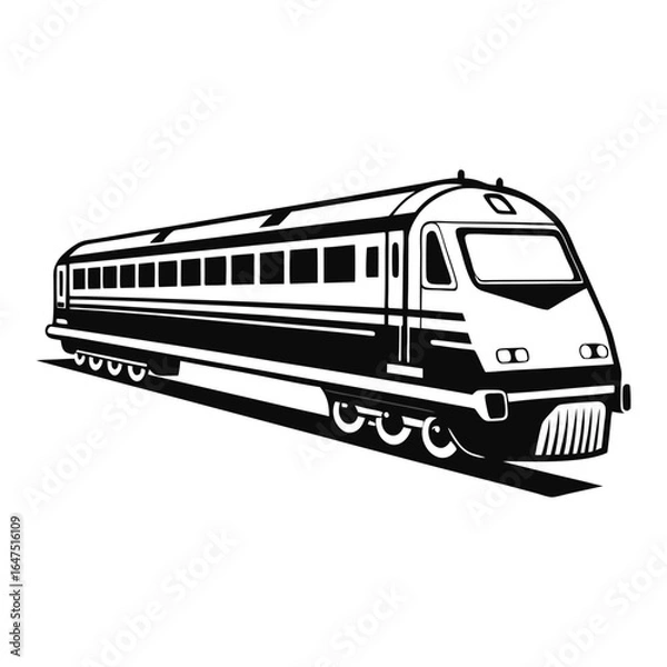 Fototapeta Download A Realistic Of A Motorail Train Isolated Vector Illustration Eps File For Design.