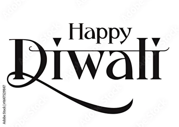 Obraz Happy Diwali text png 