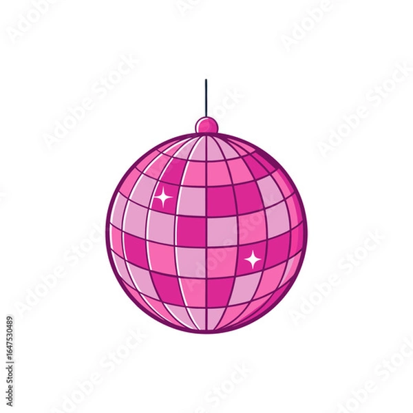 Fototapeta pink disco ball
