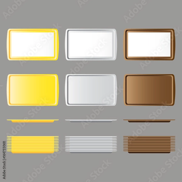 Fototapeta Set of rectangular salve