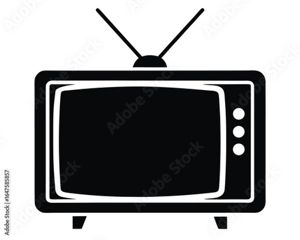 Fototapeta Vintage Television Icon Retro TV Design for Media & Broadcast Concepts