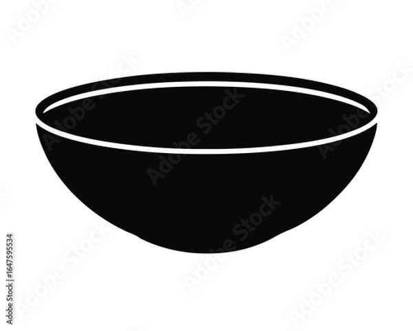 Fototapeta Simple Bowl Vector Icon  Clean Design Element