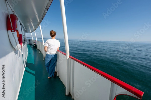 Fototapeta Ausflugsschiff am Bodensee