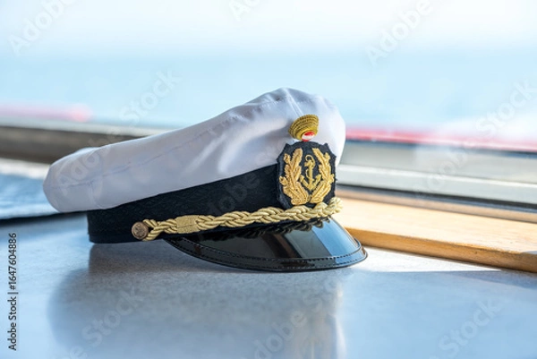 Fototapeta Kapitänsmütze im Sonnenschein