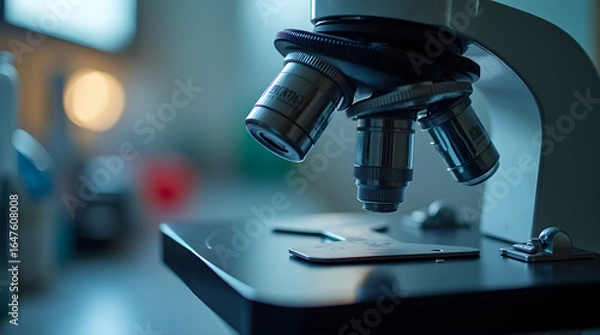 Obraz microscope in laboratory