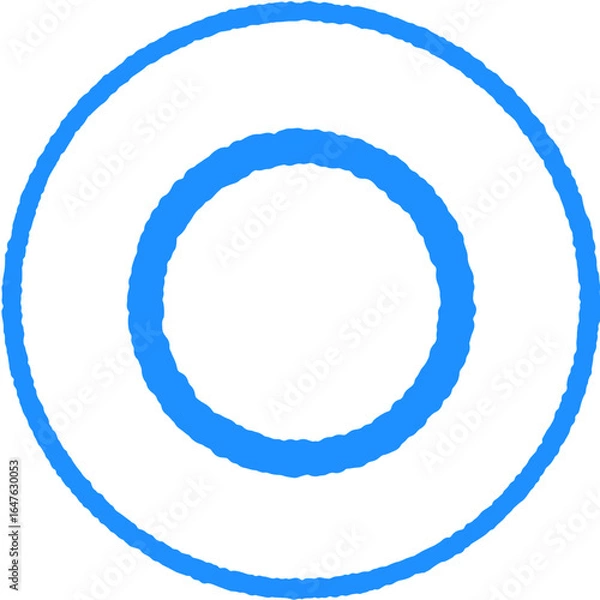 Fototapeta Blue Circle Inside Circular Frame Vector Icon