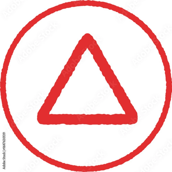 Fototapeta Triangle Inside Circular Frame Vector Icon