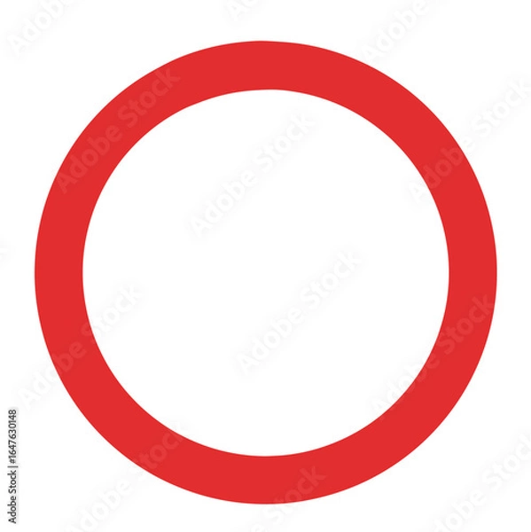 Fototapeta Red Circle Vector Icon