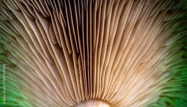 Fototapeta Close-up of a mushroom's gills