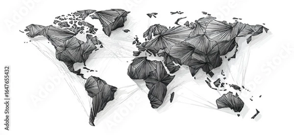 Obraz Abstract world map design