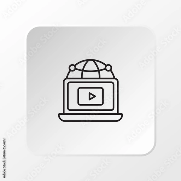 Obraz Online Video Class Icon