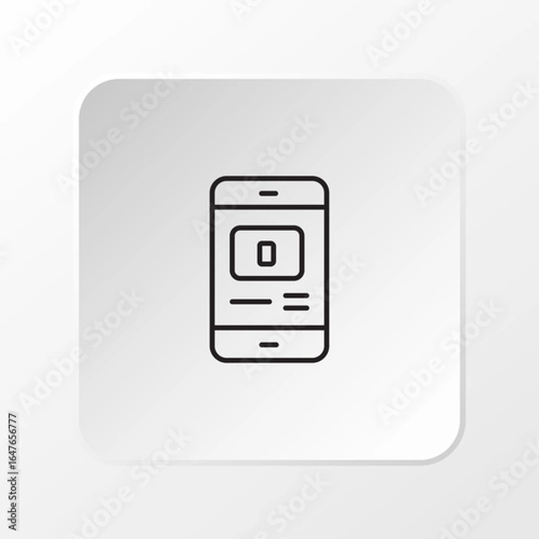 Obraz Online Exam Icon, Digital Test Sheet with Checkboxes