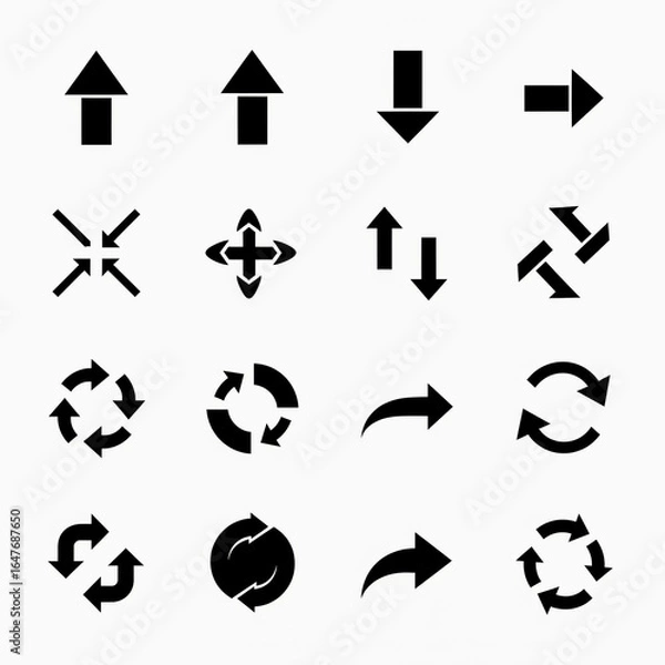 Obraz black and white arrows