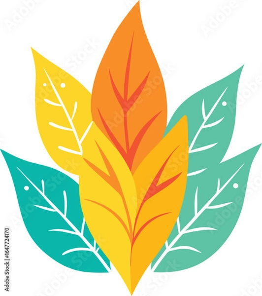 Fototapeta Bright Boho Leaves