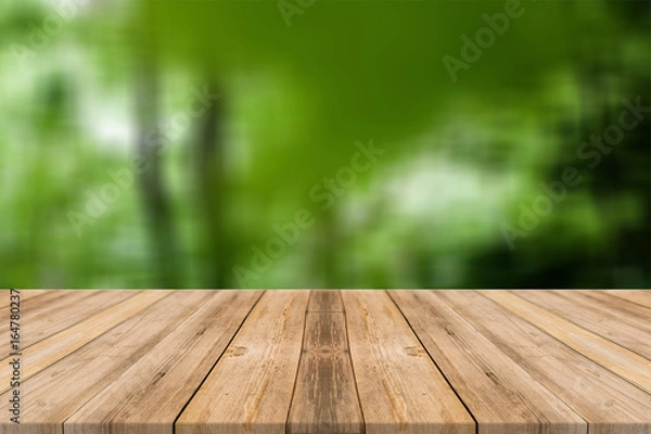 Obraz Wooden table with beach 