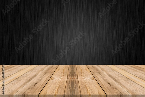 Obraz Wooden table with beach 