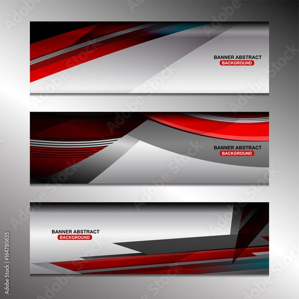 Fototapeta Abstract banner design background for website headers, vector illustration