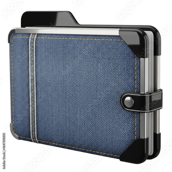 Obraz Denim folder icon isolated on transparent background