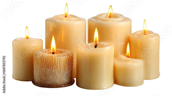 Obraz Candles isolated on white background