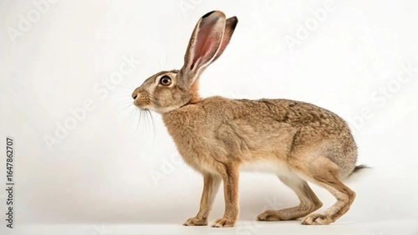 Fototapeta Jackrabbit on studio background