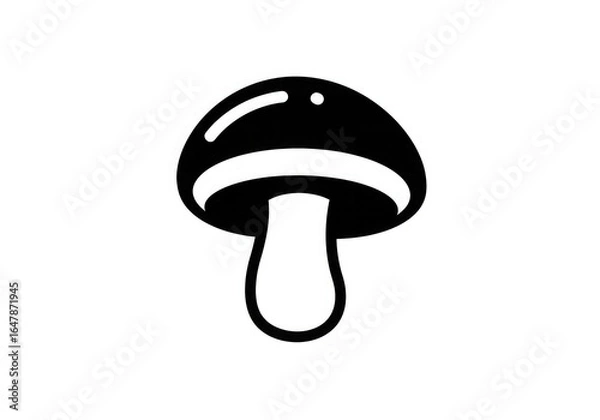 Obraz Modern mushroom icon for earthy designs and culinary projects, add a touch of natural simplicity to your creative endeavors with this unique element