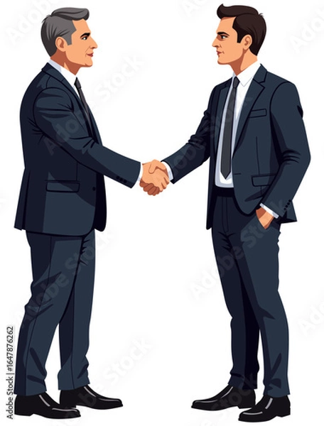 Obraz Businessmen shaking hands making deal