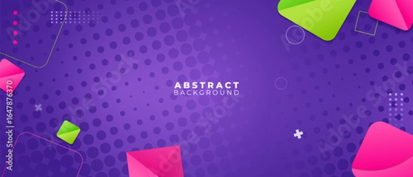 Fototapeta Abstract colorful geometric vector background with origami-style shapes and vibrant design elements