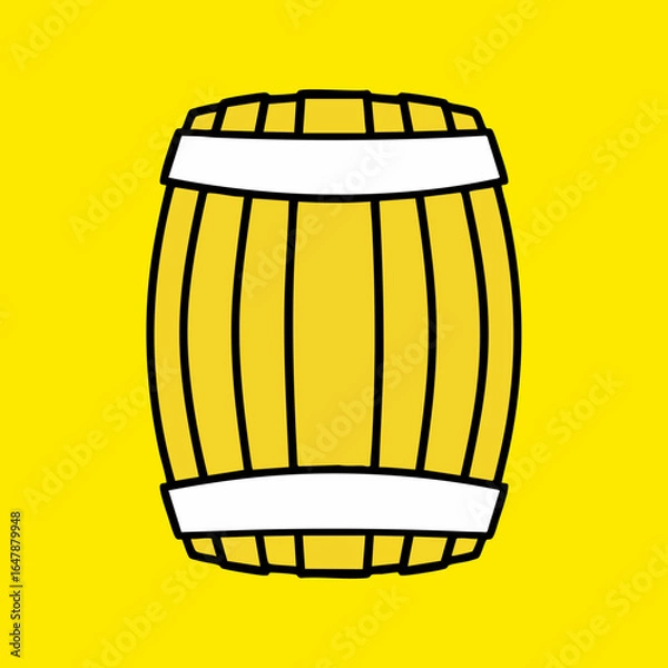 Obraz Wooden Barrel Icon