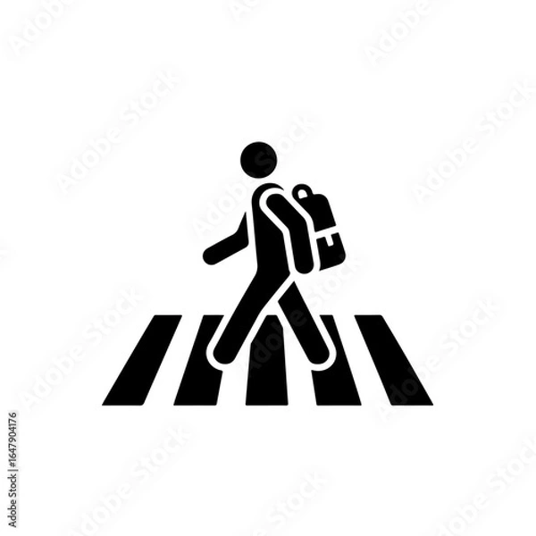 Obraz Pedestrian crossing vector  , Pedestrian crossing icon