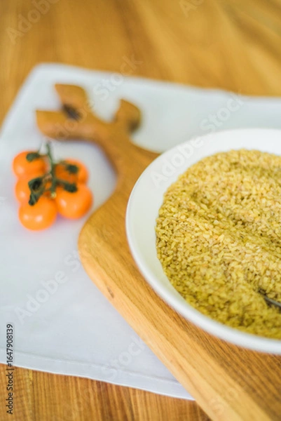 Obraz Healthy breakfast with yogurt, granola and chia seeds.