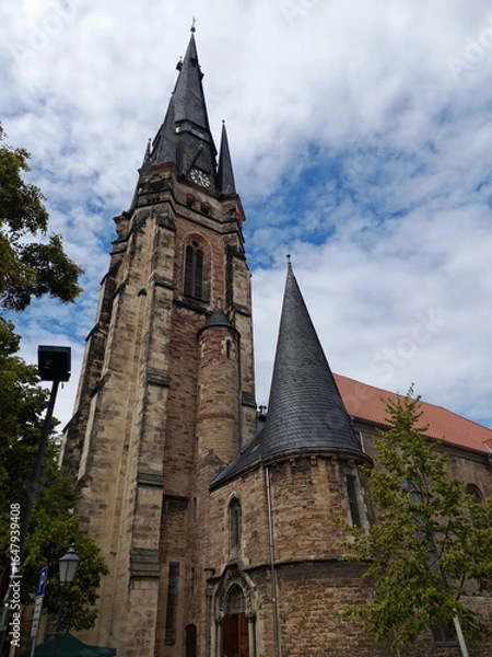 Obraz Kirche, Turm, Baum, Himmel