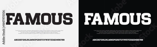 Obraz Famous college varsity font alphabet. Varsity sport font in western style for baseball, football or basketball logo, brand and t-shirt. Athletic department typeface, varsity stylish font alphabet
