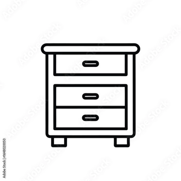 Obraz drawer cabinet outline  icon
