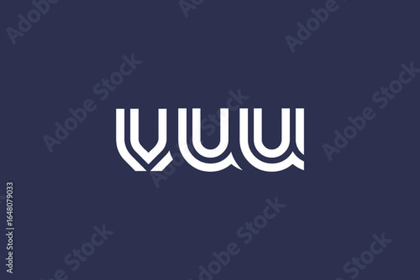 Fototapeta VUU Creative Unique Modern Letter Logo Design. Elegant Monogram Logo Design with Decorative Elements and Typography