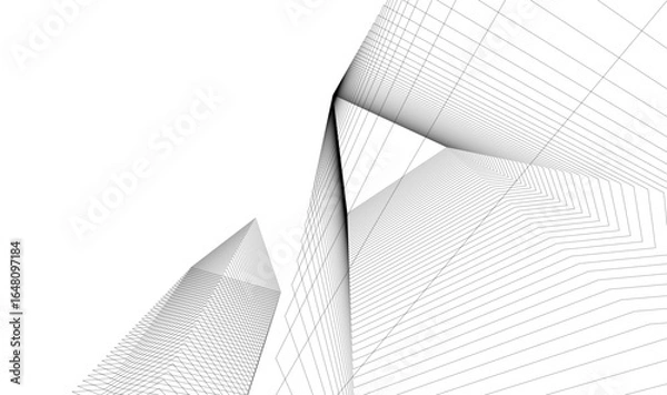 Fototapeta Abstract architectural design vector illustration